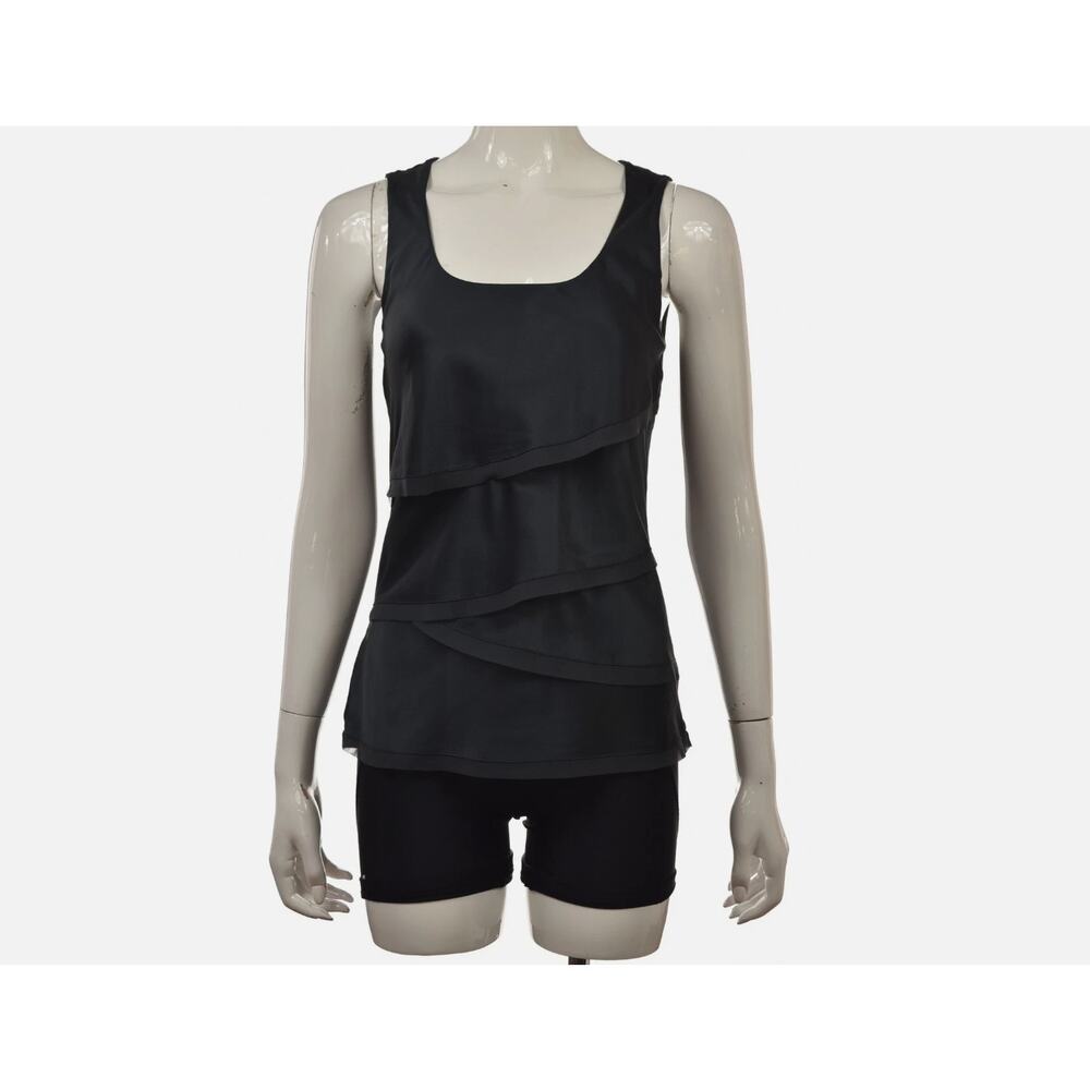 Casual Office Summer Glam Evening Ann Taylor Sleeveless Tiered Ruffle Tank Top